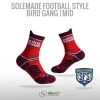 Solemade Football Style Socks, "Bird Gang" , Mid Cut -Craft Geschäft football style socks bird gang mid cut