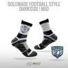 Solemade Football Style Socks, "Darkside" , Mid Cut -Craft Geschäft football style socks darkside mid cut