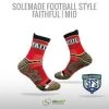 Solemade Football Style Socks, "Faithful" , Mid Cut -Craft Geschäft football style socks faithful mid cut