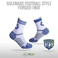 Solemade Football Style Socks, "Forget" , Mid Cut