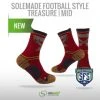Solemade Football Style Socks, "Treasure" , Mid Cut -Craft Geschäft football style socks treasure mid cut