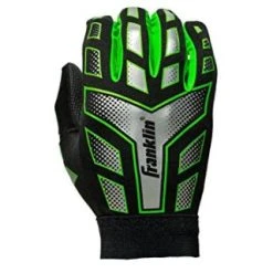 Franklin Receiver Gloves Youth, Black/Green