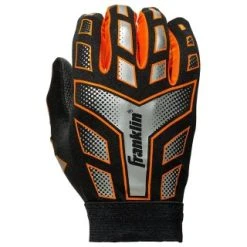 Franklin Receiver Gloves Youth, Black/Orange