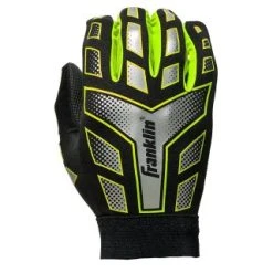 Franklin Receiver Gloves Youth, Black/Yellow