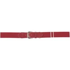 Markwort Elastic Belt With Leather Tab - Cardinal