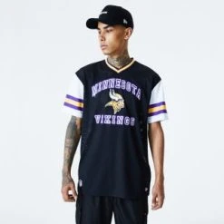 NewEra NFL Stripe Sleeve Oversized Tee - Minnesota Vikings