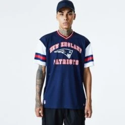 NewEra NFL Stripe Sleeve Oversized Tee - New England Patriots