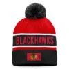 NHL Authentic Pro Game & Train Cuffed Pom Knit - Chicago Blackhawks -Craft Geschäft nhl authentic pro game train cuffed pom knit chicago blackhawks
